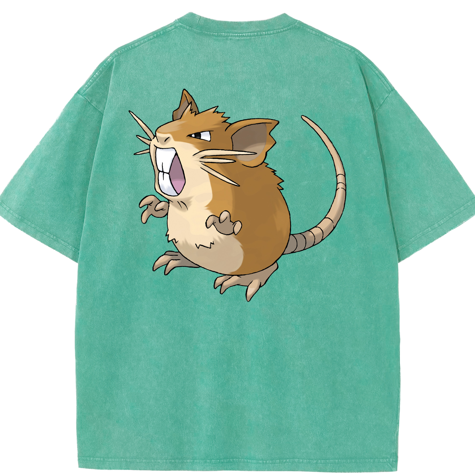 （画像用） ポケットモンスター Pokémon 綿100% ヴィンテージ風 半袖Tシャツ（背面プリント）